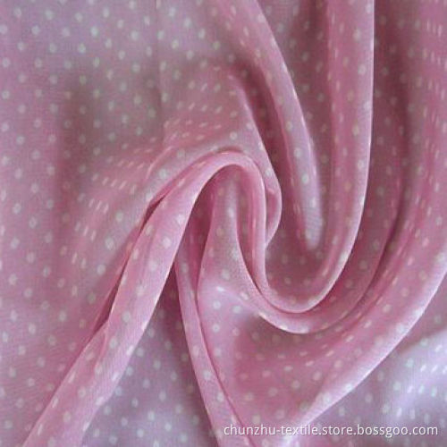 Printed chiffon fabric, 50x50D yarn count, made of 100% polyester